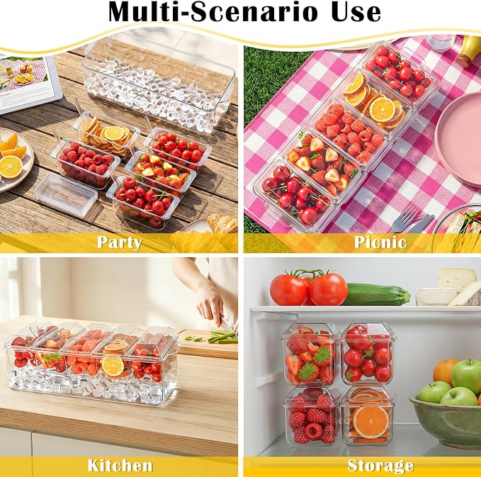 ARSTPEOE Condiment Tray, Chilled Condiment Server - Image 7