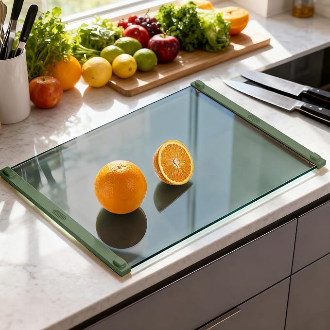 Glass Cutting Boards for Kitchen, European Grey Glass Paired - Image 5