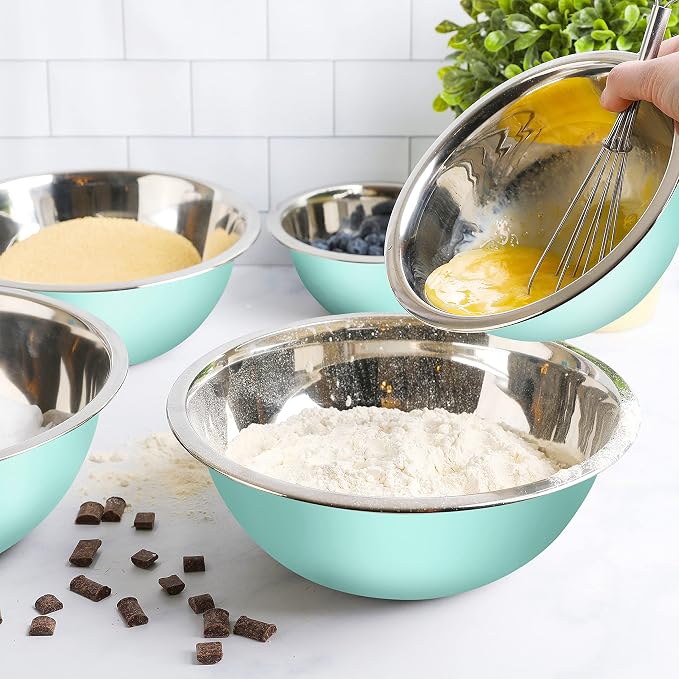 WHYSKO Meal Prep Stainless Steel Mixing Bowls Set, Refrigerator, and Kitchen - Image 5