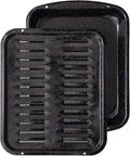 Broiler Pan for Oven Nonstick 16.75” x 13” Porcelain Nonstick Coated by Unknown