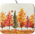 Fall Maple Leaves Dish Drying Mat by Trongr