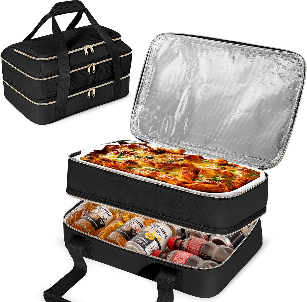 Insulated Casserole Carrier for Hot or Cold Food,Lasagna Lugger Tote