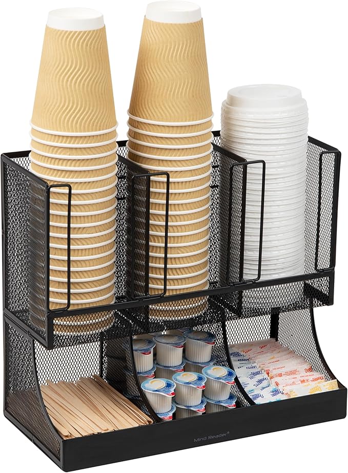 Mind Reader Multipurpose Countertop Organizer, Office Breakrooms, Cup and by MindReader
