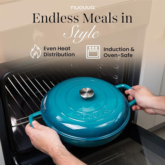 nuovva Shallow Cast Iron Casserole - Image 4