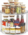 LAMU 12in 2 Tier Lazy Susan Organizer Large Lazy Susan Turntable Rotating Spice by YourHome-OrganizationHelper