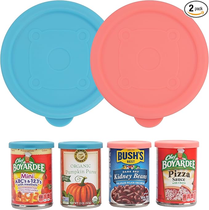 2PCs 3.0-inch Silicone Can Lids by Purekra