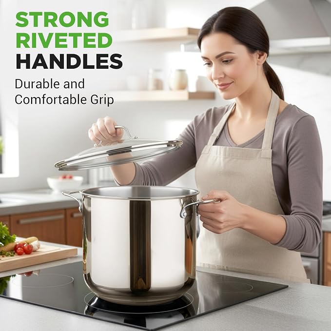 NutriChef 15-Quart Stainless Steel Stock Pot - Image 5