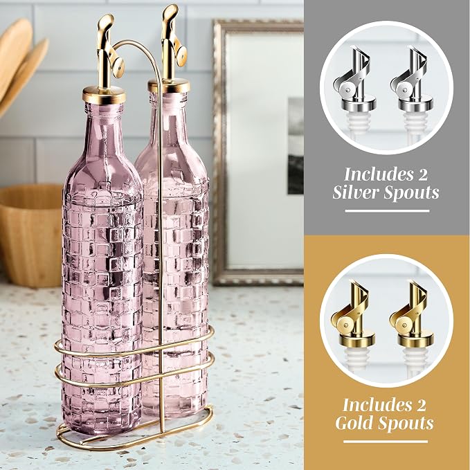 COOK WITH COLOR Glass Olive Oil Bottle Dispenser - Image 4