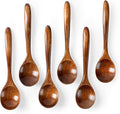 6 PCS Wooden Spoons for Honey, 6.7 inch Small Wooden Spoons by HEFILD