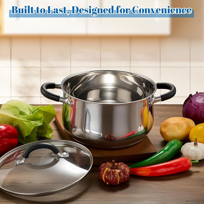 E-far 5Qt Stainless Steel Pot, Stock Pot - Image 8