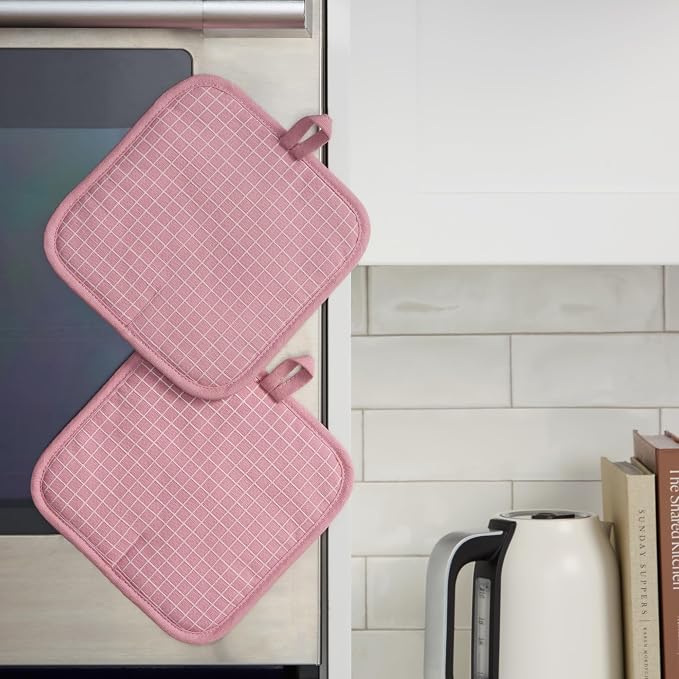 KITCHENAID Gourmet Series Gridlines Pot Holders 2-Pack Set, Heat Resistant up - Image 5