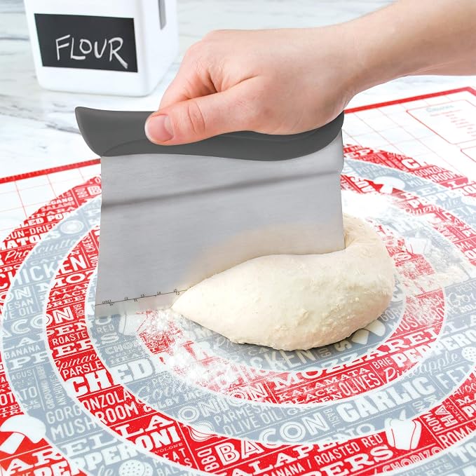 Tovolo Bench Scraper With Measurement Guide, Dough Divider With Offset Blade - Image 2