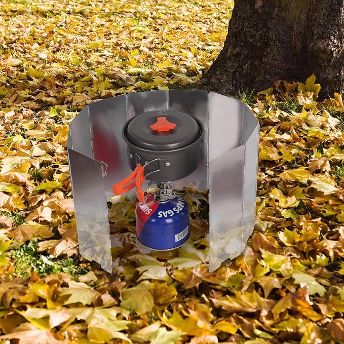 REDCAMP Folding Outdoor Stove Windscreen, Lightweight Butane Burner Windshield - Image 6