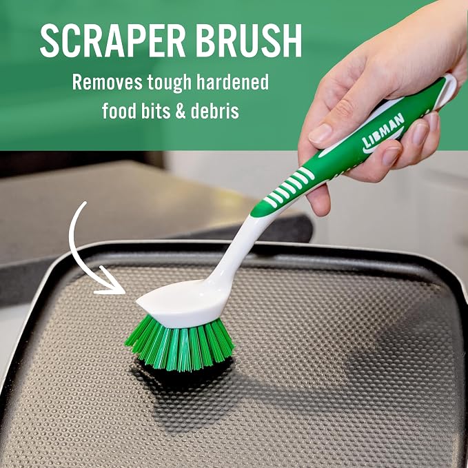 Libman Dish Brush Set with Long Handle - Image 3