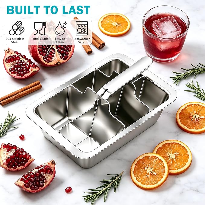 Stainless Steel Ice Cube Tray, Large Ice Cube Trays Mold - Image 3