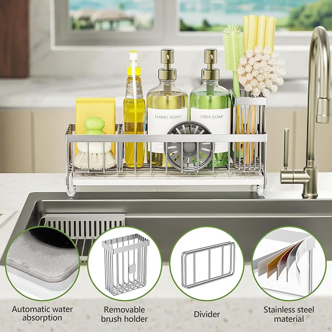 Cisily Extra Large Sink Caddy Organizer - Image 3
