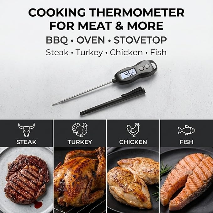 Meat Thermometer Digital with Backlight – Instant Read Food Thermometer - Image 6