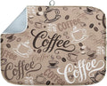 Sanwarm Absorbent Dish Drying Mat, First Coffee Cute Doodle Chalkboard by SanwarmHomeDecor