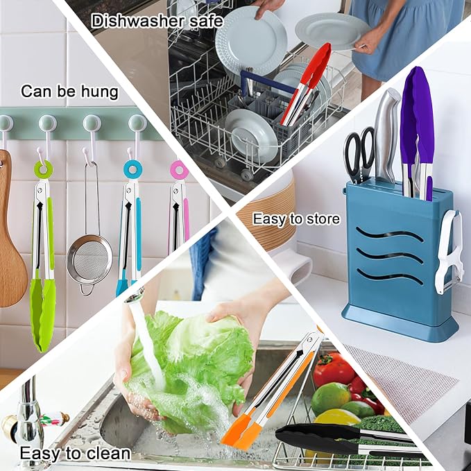 7 Pack Kitchen Tongs, Cooking Tongs - Image 5