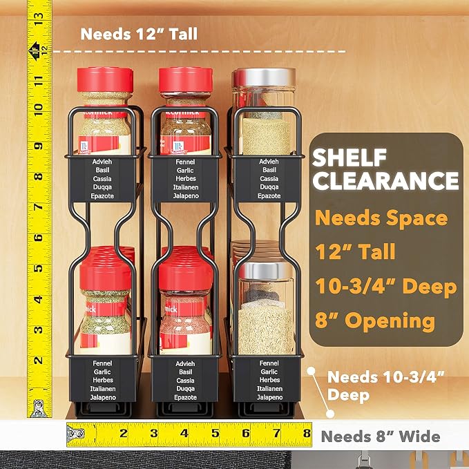SpaceAid Pull Out Spice Rack Organizer - Image 3