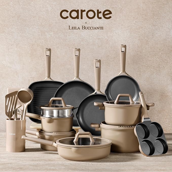 CAROTE 31PCS Pots and Pans Set, Nonstick Cookware Set Kitchen Non Stick - Image 8