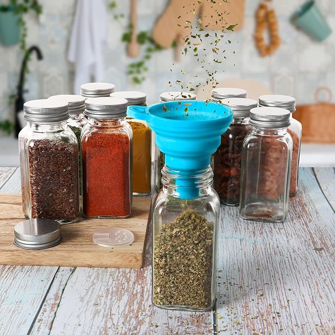 Keketin 6 oz Glass Spice Jars Bottles, 25 Pack Empty Spice Jars - Image 4