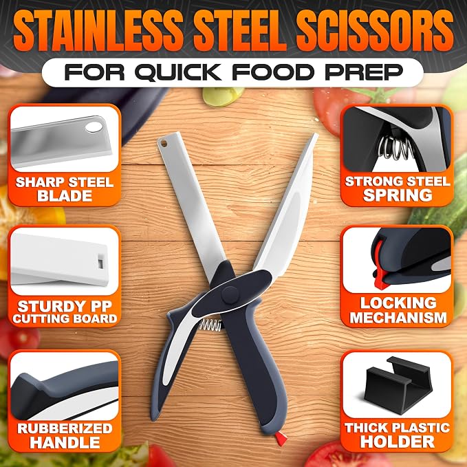 Cutting Board Scissors - 2 In 1 Kitchen Scissors - Image 5