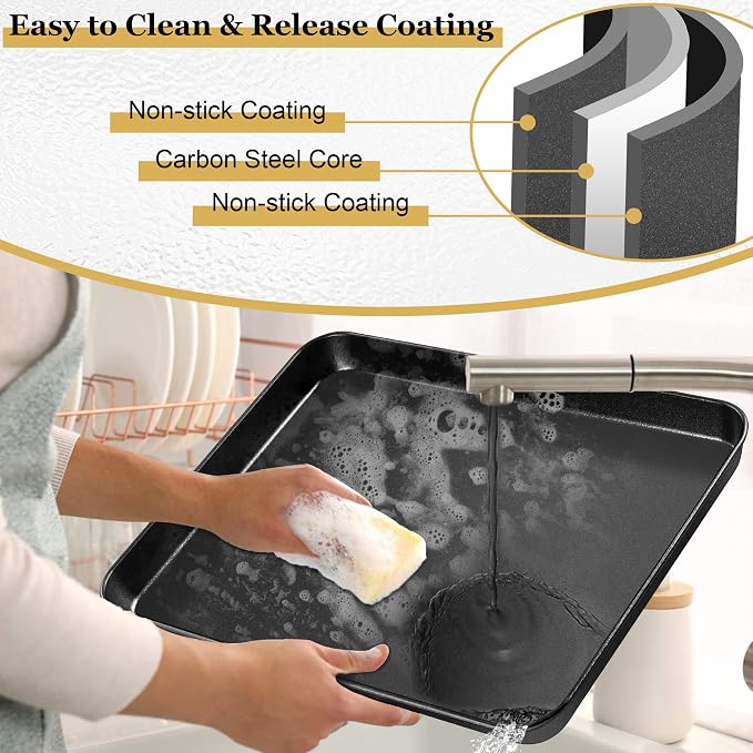 E-far 16x12 Inch Baking Sheet, Non-stick Cookie Sheet Pan - Image 6