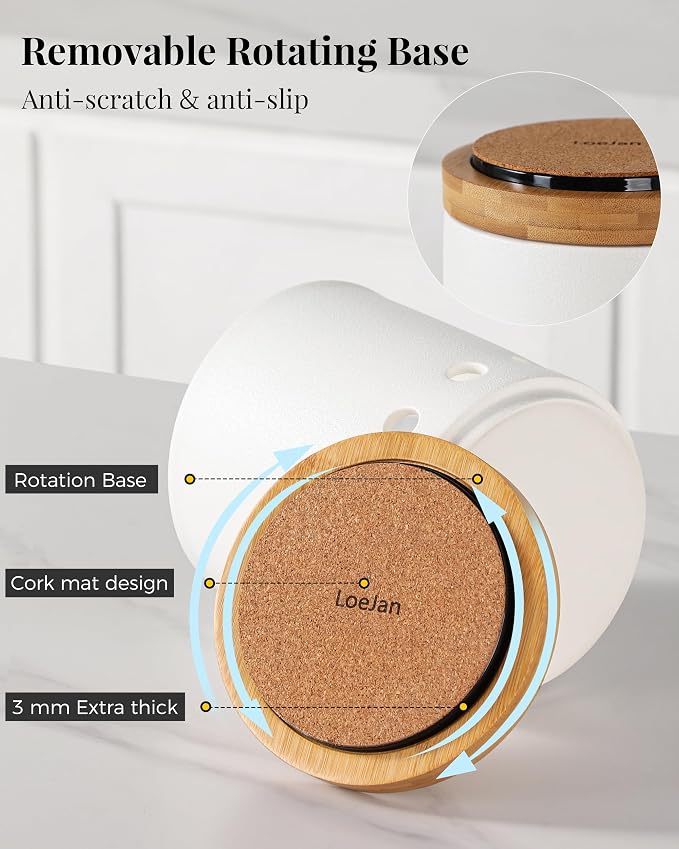 LoeJan 360° Rotating Ceramic Utensil Holder - Image 4