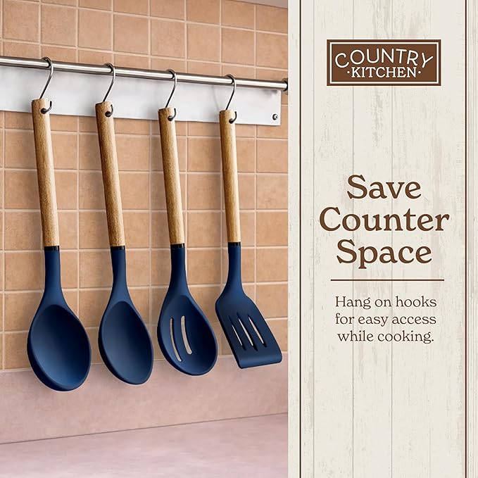 Country Kitchen Non Stick Silicone Utensil Set - Image 8