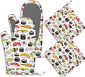 Japanese Kawaii Sushi Potholders & Oven Mitts Sets Cute Sushi Roll Silicone by BIGXIUKA