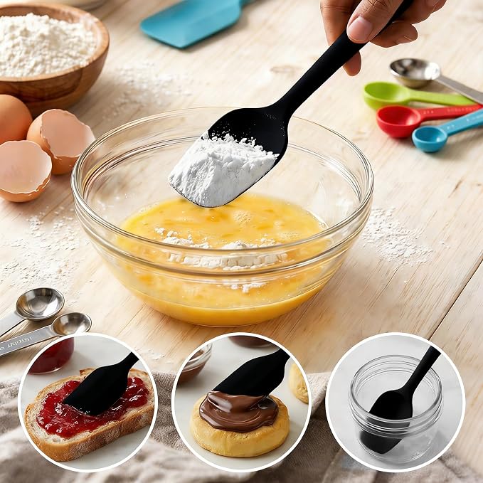 5 Pieces Silicone Spatula Set BPA Free Non Stick Rubber Spatula Heat Resistant - Image 7