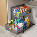 Petiza Under Sink Organizer Pull Out Cabinet Organizer Adjustable Height 2 Tier by petiza