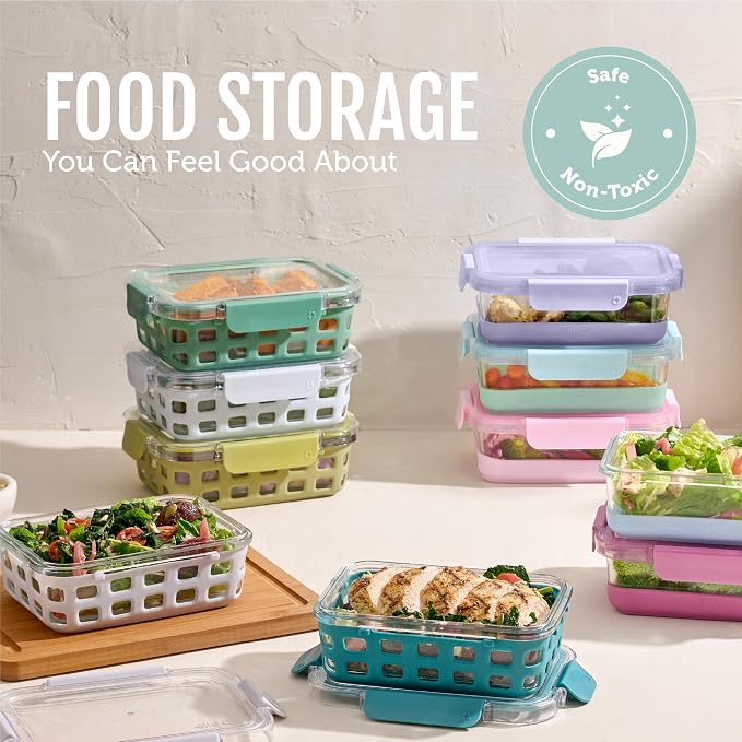 Ello Duraglass 3.4 Cup Meal Prep Sets 10Pc, 5 Pack Set- Glass Food Storage - Image 7