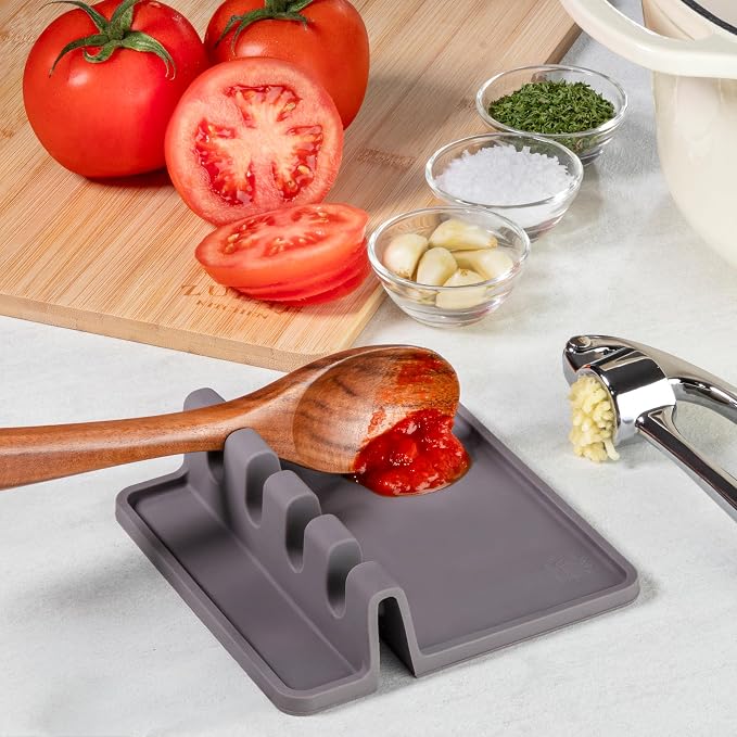 Zulay Kitchen Spoon Rest for Multiple Utensils High Heat-Resistant Silicone - Image 8