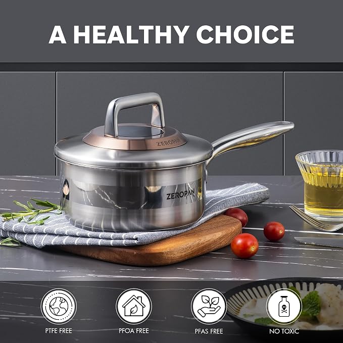 1 Quart Stainless Steel Saucepan - Image 3