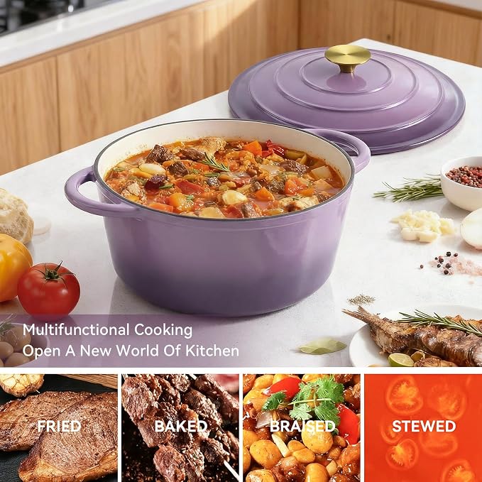 Miereirl 4.5 Quart Enameled Dutch Oven Pot - Image 6