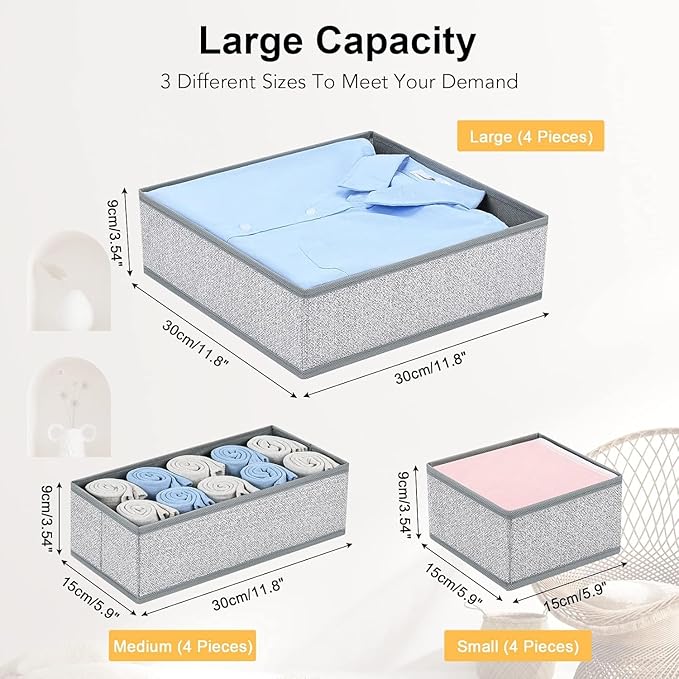DIMJ Drawer Organizer Clothes 15 Pack - Image 2