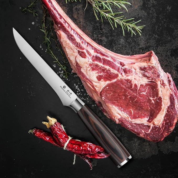 imarku Fillet Knife, German High Carbon Boning Knife, 6-Inch Stainless Steel - Image 2