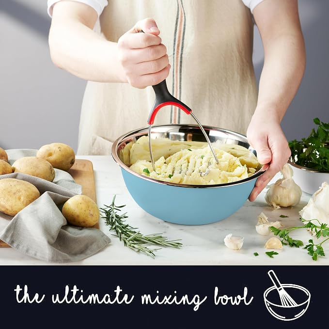WHYSKO Stainless Steel Mixing Bowl Set, 10 Piece Stainless Steel Mixing Bowls - Image 3