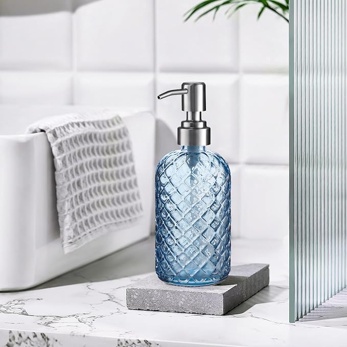 14 Oz Refillable Glass Soap Dispenser - Image 4