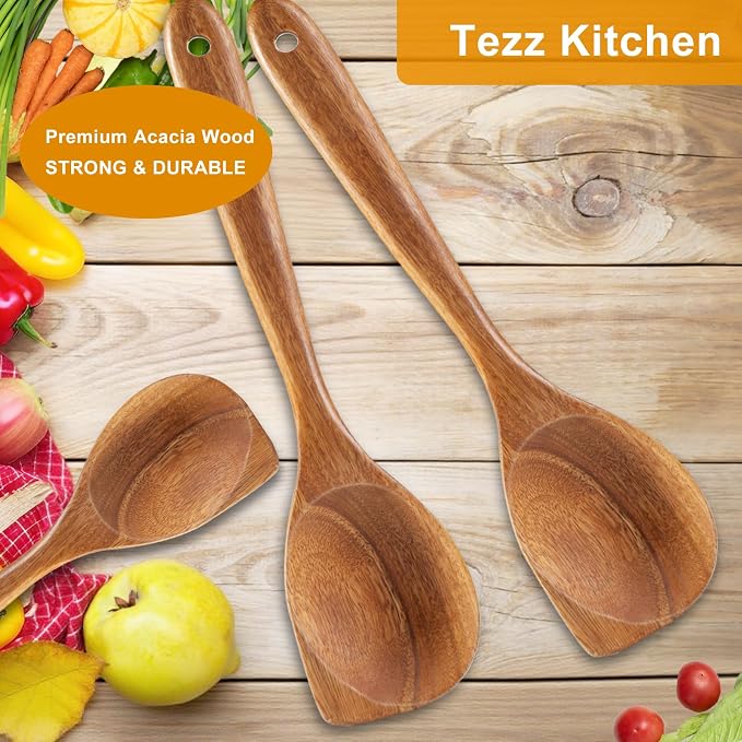 2 Pack Premium wooden spoons for cooking - Image 4