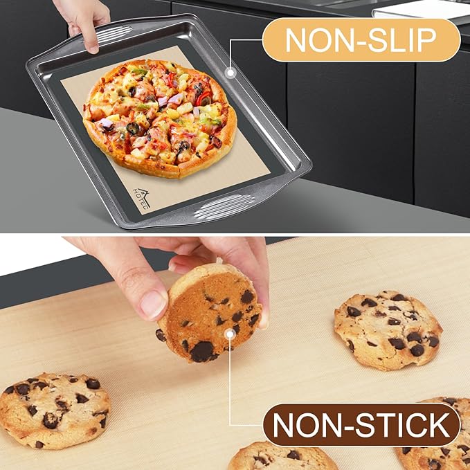 HOTEC Silicone Baking Mats 3 Pack – Thickened Non-Stick Reusable Silicone - Image 6