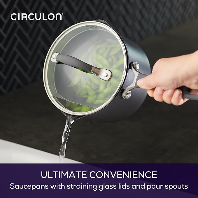 Circulon A1 Series w/ScratchDefense Nonstick Induction Straining 2qt SaucePan - Image 7