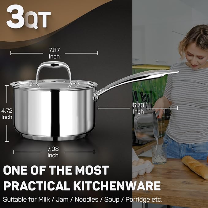 Ciwete 3 Qt Saucepan with Lid - Image 3