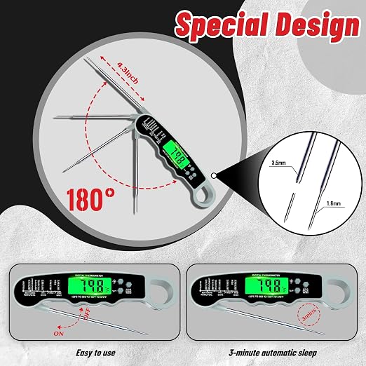 Stocking Stuffers for Men Women Adults: Meat Thermometer Digital, Instant Read - Image 6