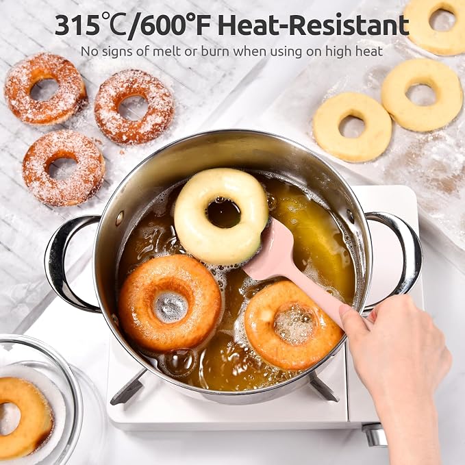Heat Resistant Silicone Spoon Spatula: U-Taste 600ºF High Heat Flexible 11.38in - Image 3