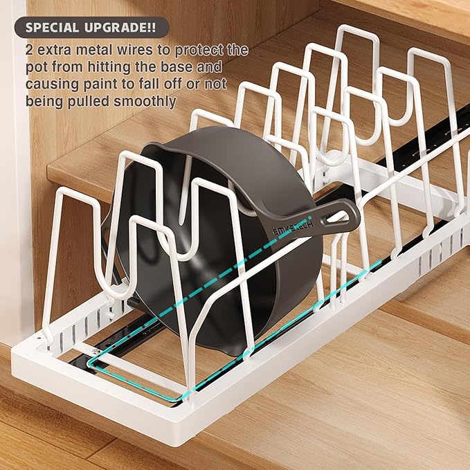 Magheo 2 Pack Pots and Pans Organizer Under Cabinet - Image 8