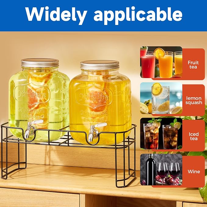 1.5 Gallon Glass Drink Dispensers - Image 4