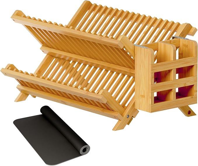 Greenual Bamboo Dish Drying Rack by Greenual